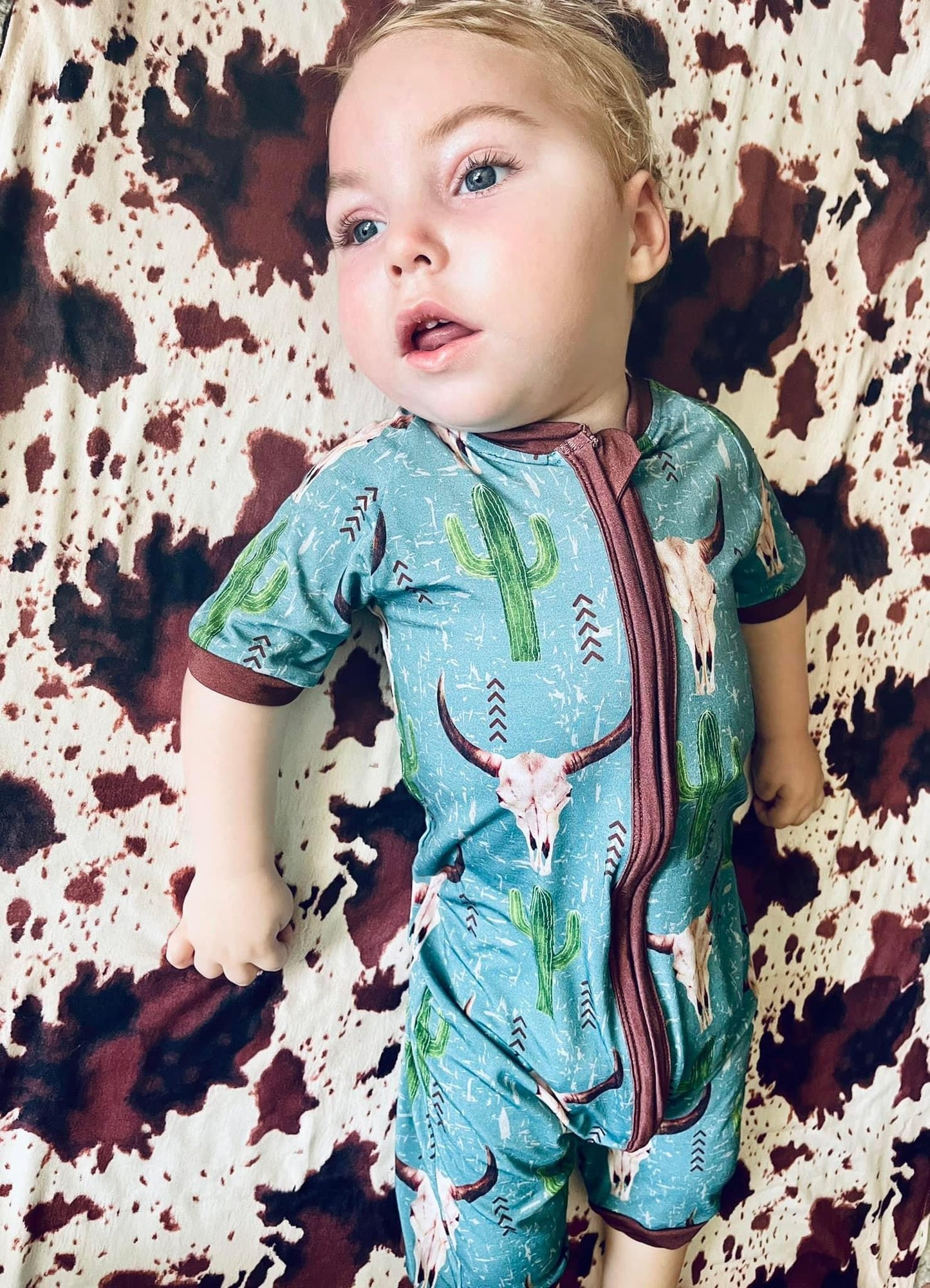 Sedona Shortie Zip Romper 6/12