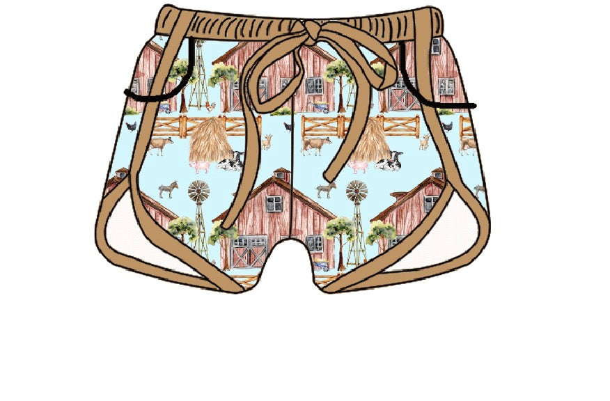 Adult Bamboo Shorts - Farm Frenzy Collections 04.03