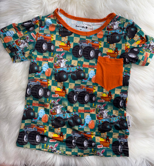 Monster Truck Pocket Tee 6T