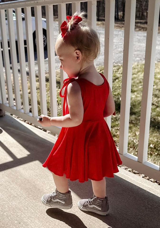 Solid Cherry Ballet Twirl 2T