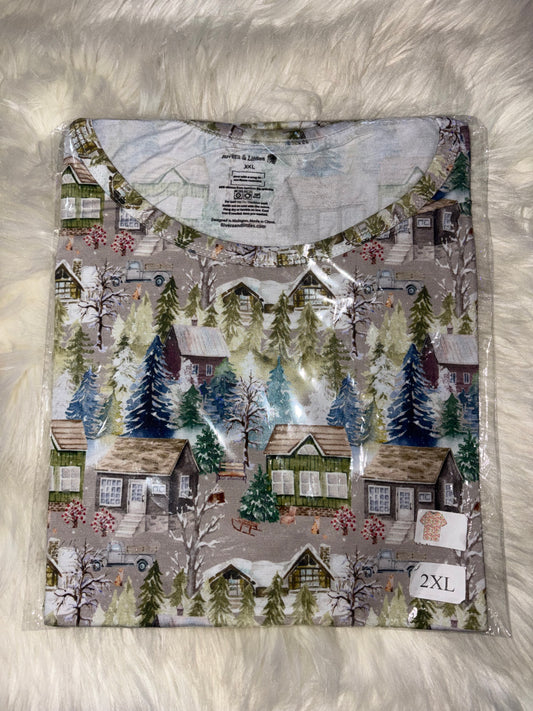 Winter Cabin 2XL Short Sleeve Tee