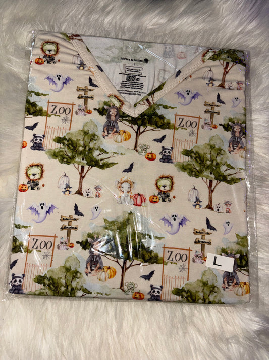 Boo At The Zoo Large Long Sleeve Tee