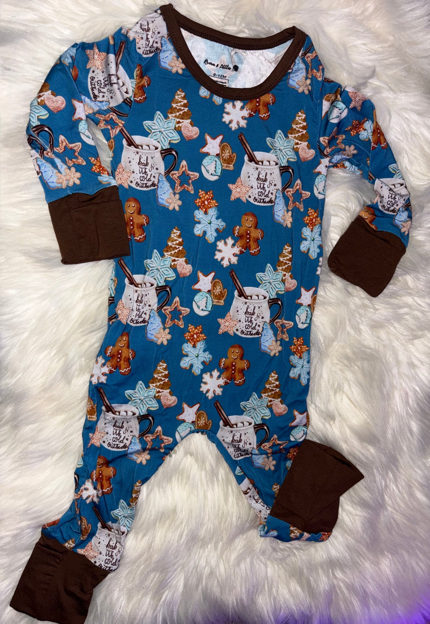 Blue Cookies 6/12 Envelope Romper