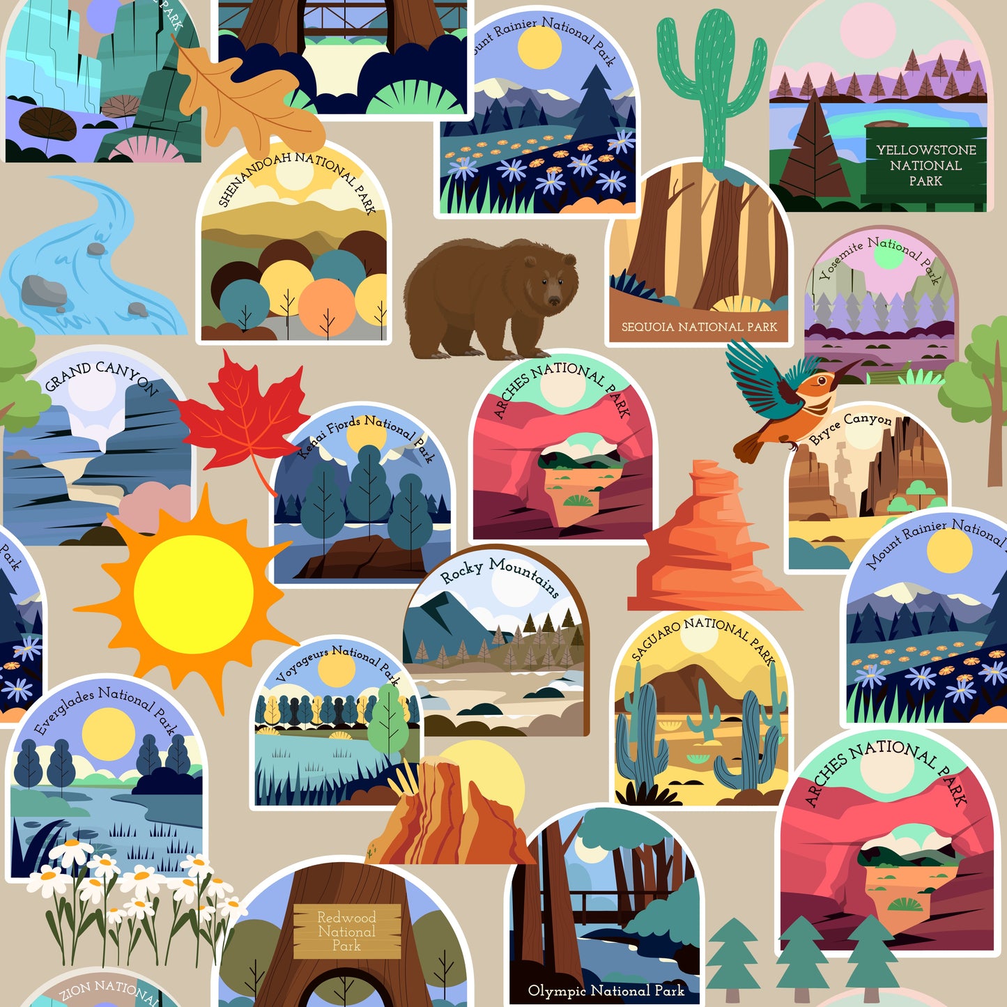 Adult Shirts - All National Park Collections