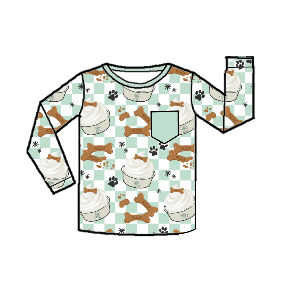 Crewneck Pocket Tee Long Sleeve - Cozy Companions
