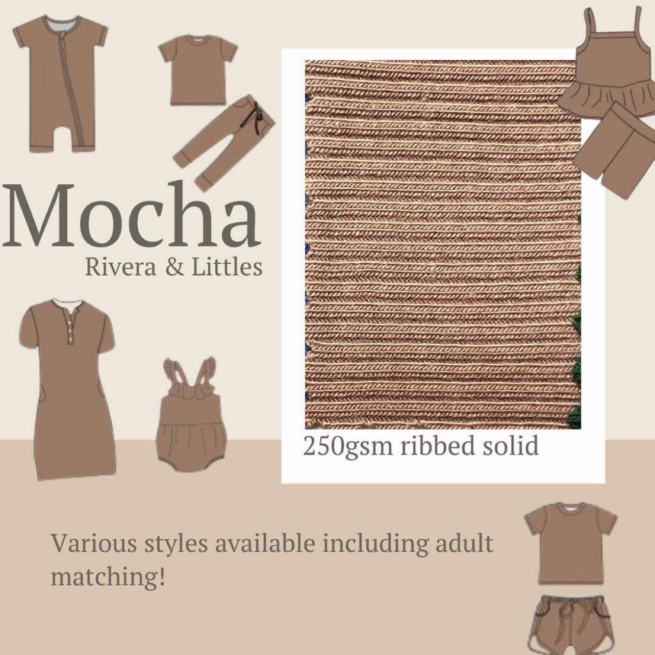 Mocha Ribbed Adult Collection