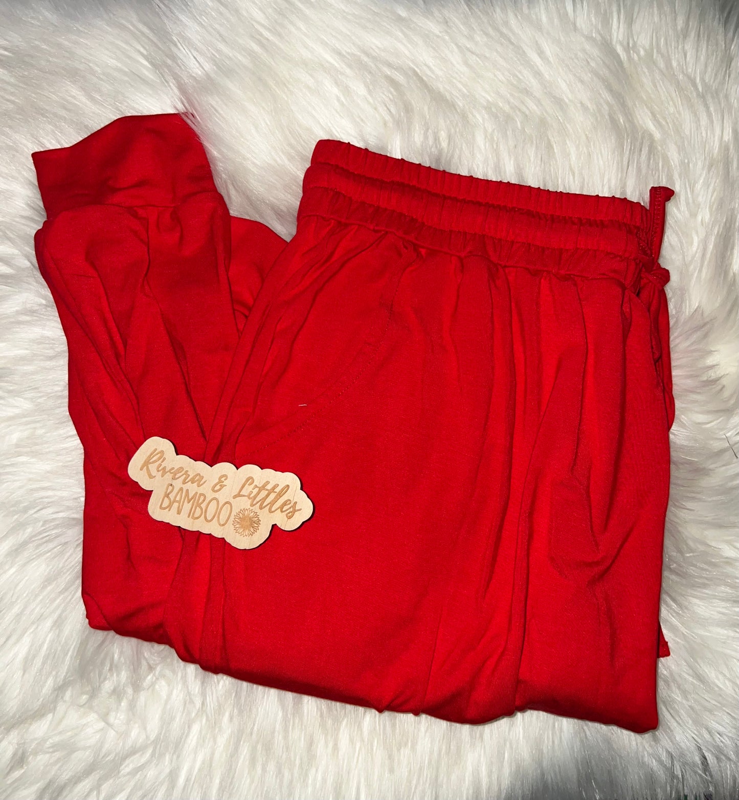 Adult Solid Red Joggers LG