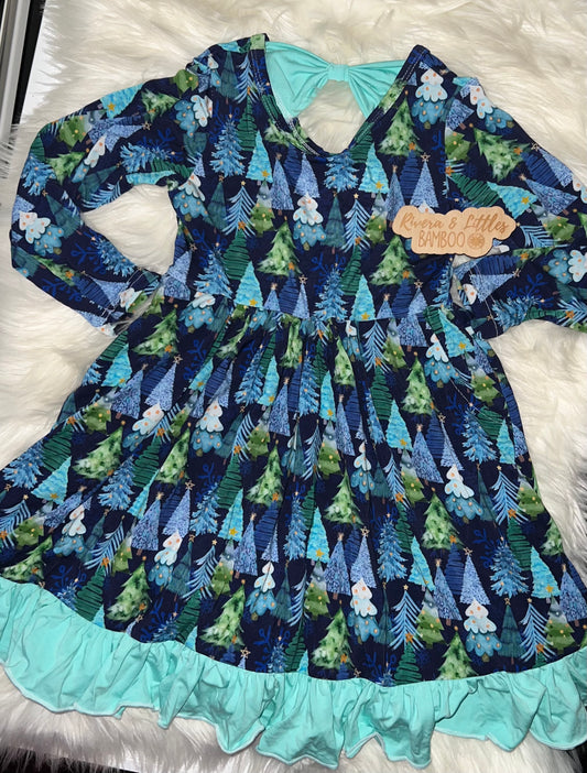 Blue Christmas Long Sleeve Twirl 4t