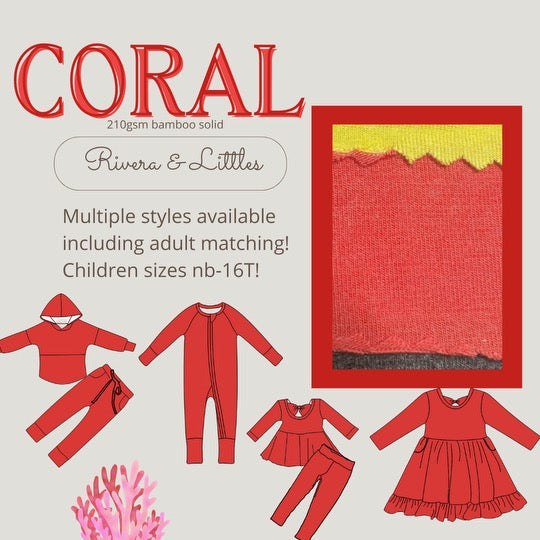 Coral Adult Solid Collection