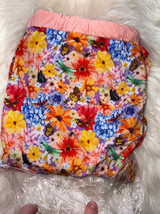 Purple Floral Medium Adult Joggers
