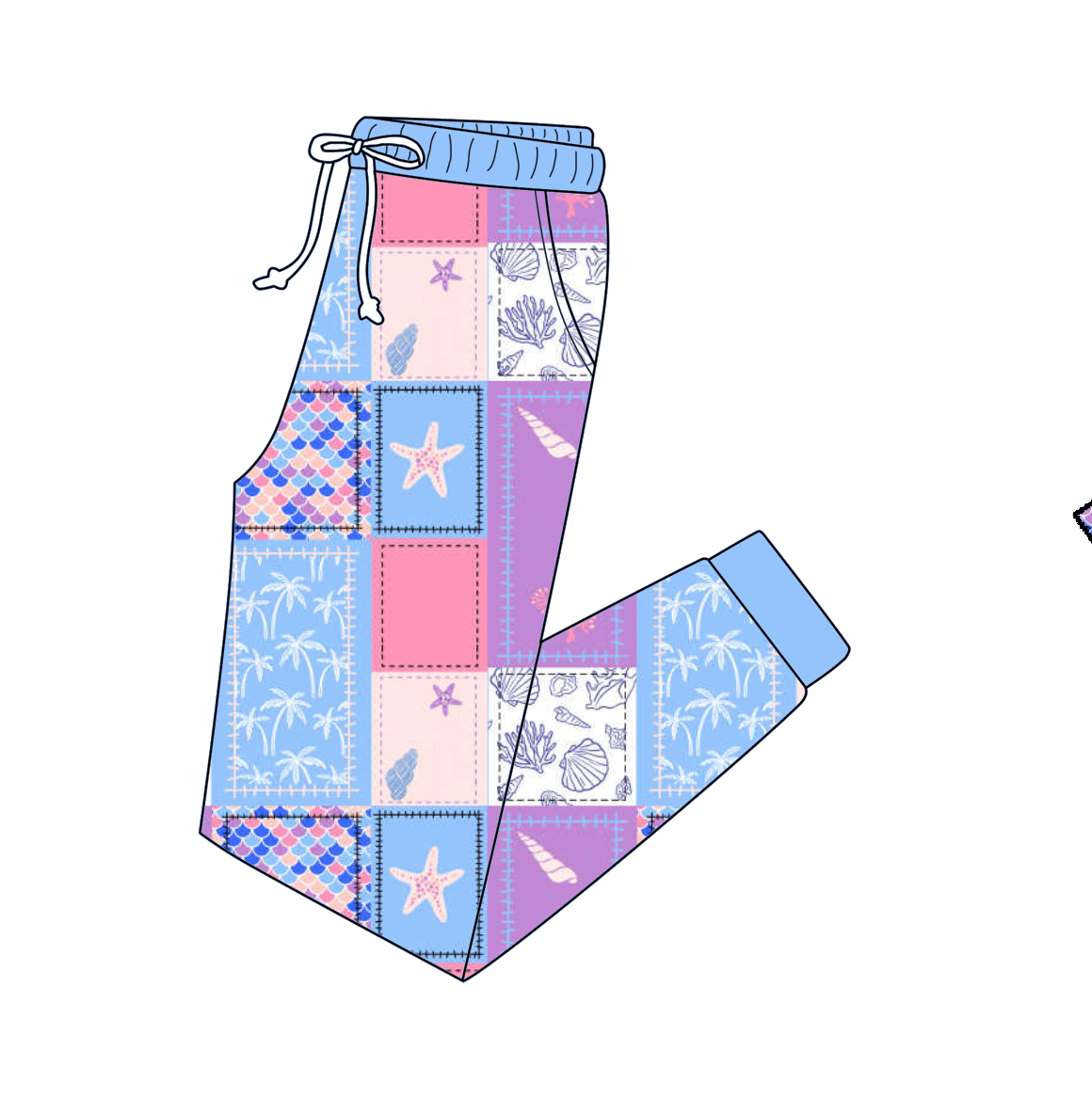 Adult Bamboo Joggers - Patchwork Party Collections