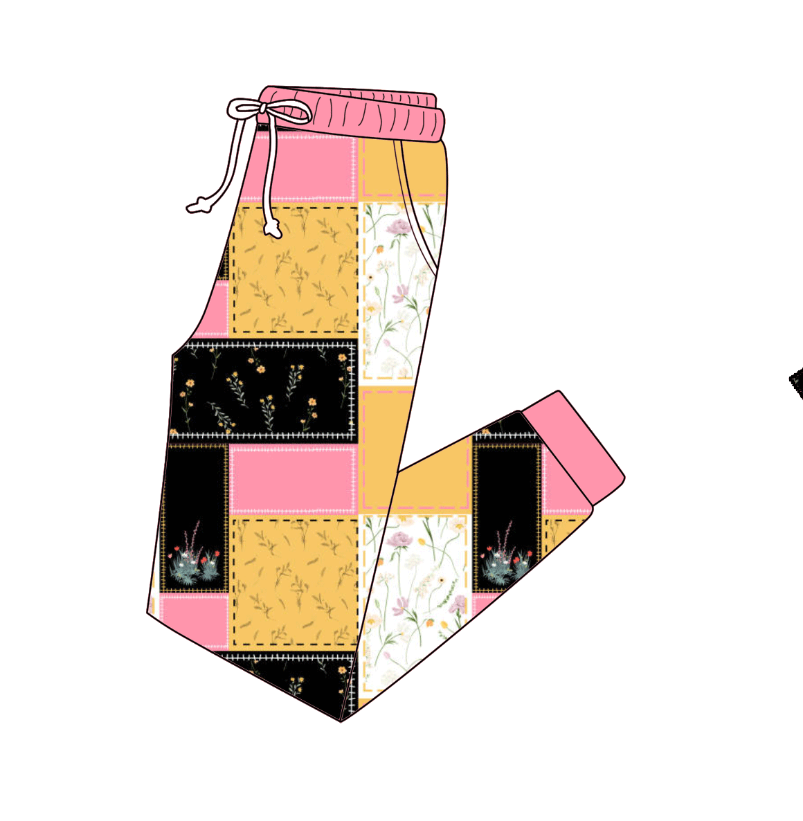 Adult Bamboo Joggers - Patchwork Party Collections