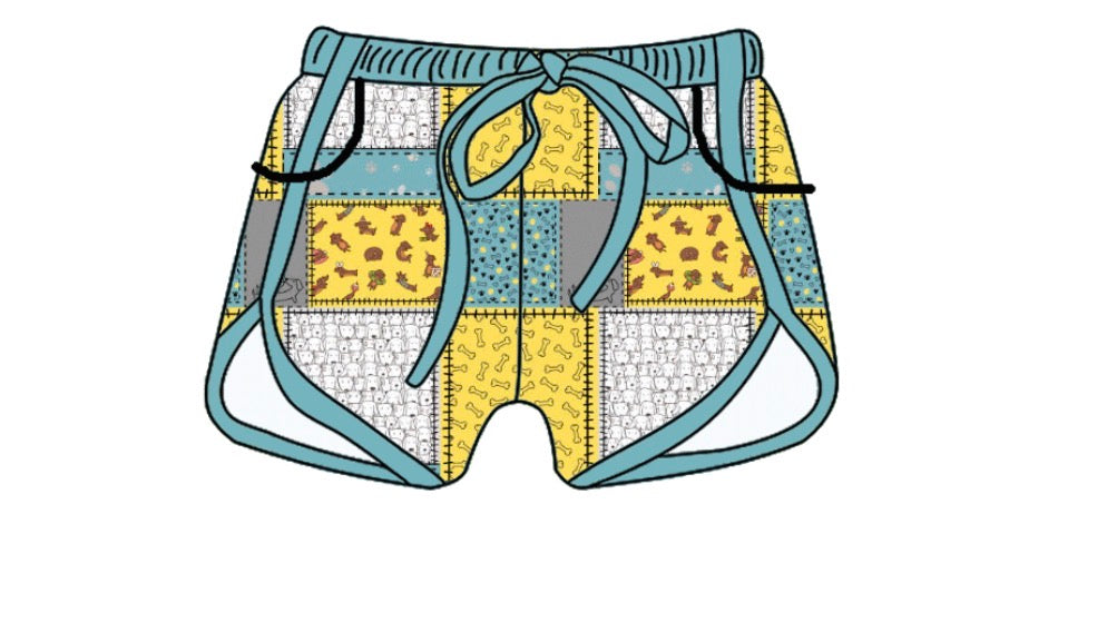 Adult Bamboo Shorts - Patchwork Party Collections