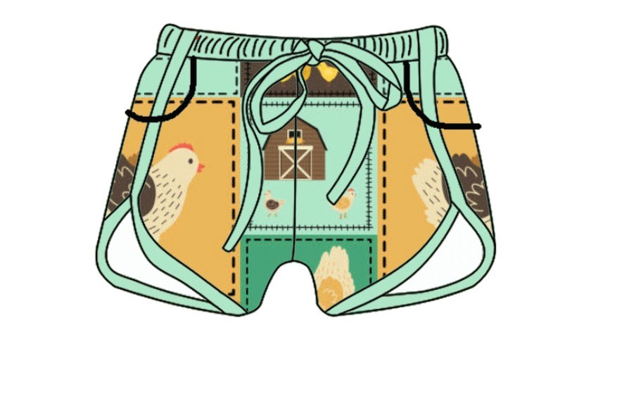 Adult Bamboo Shorts - Patchwork Party Collections