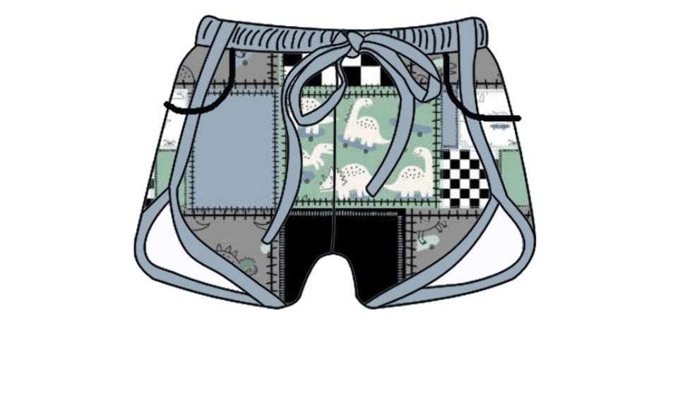 Adult Bamboo Shorts - Patchwork Party Collections