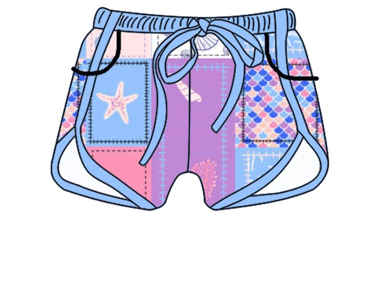 Adult Bamboo Shorts - Patchwork Party Collections