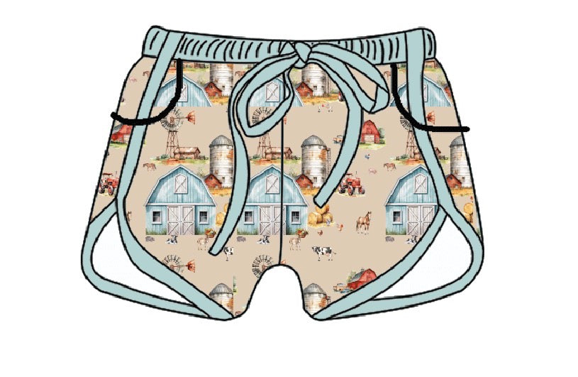 Adult Bamboo Shorts - Farm Frenzy Collections 04.03