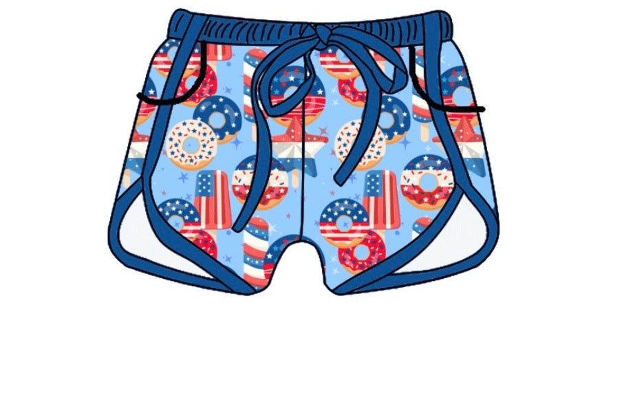 Adult Bamboo Shorts - 4th Of July Collections