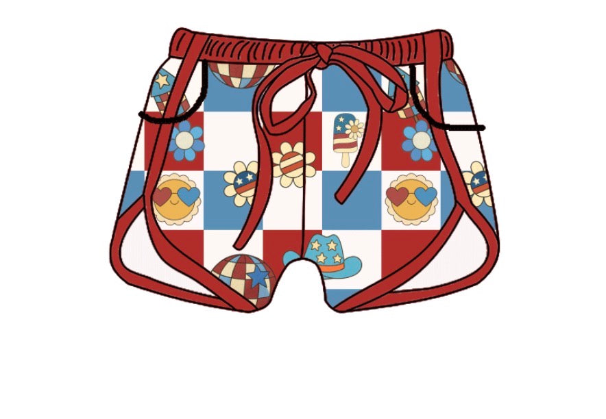 Adult Bamboo Shorts - 4th Of July Collections