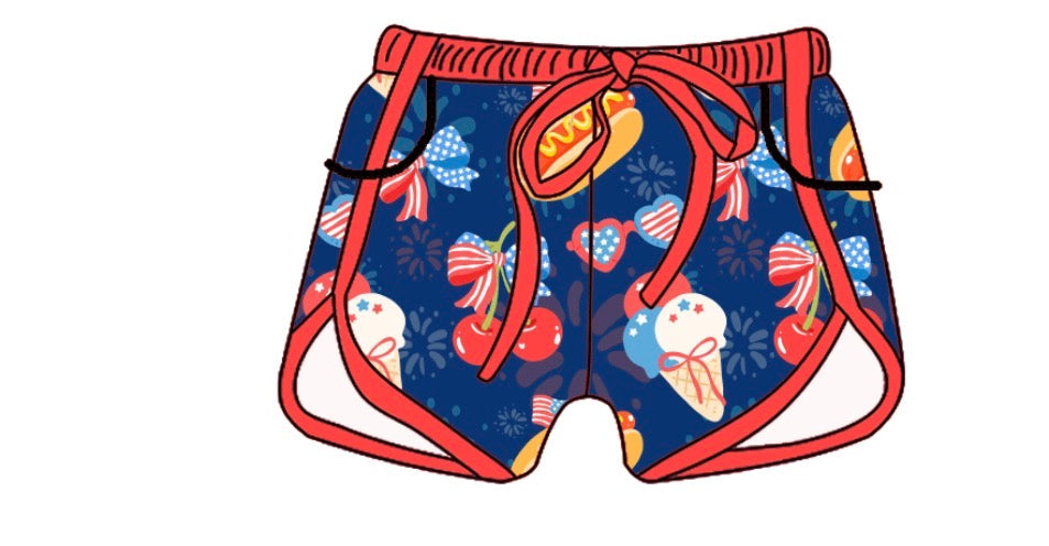 Adult Bamboo Shorts - 4th Of July Collections