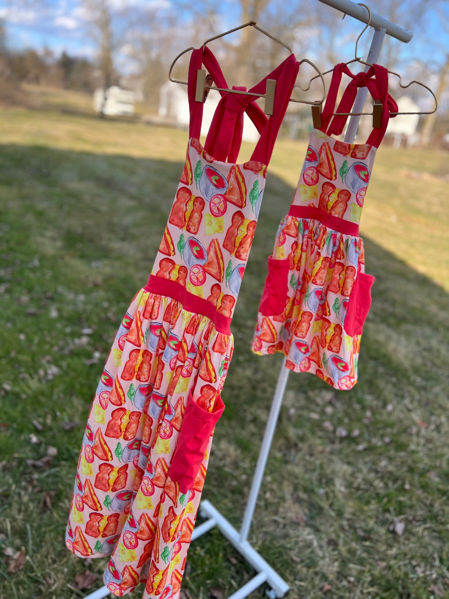 Home Grown Vegetable Collection Aprons - Adult & Mini Matching Options♥️