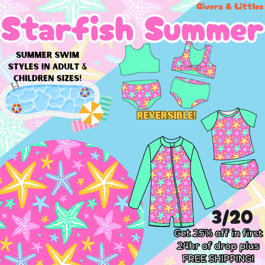 Starfish Summer Swim Girl and Gender Neutral Collection
